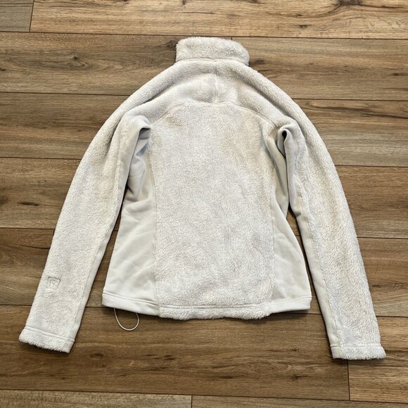 Women's Patagonia Fleece Jacket SZ Medium Gray Full Zip Logo - Picture 11 of 12